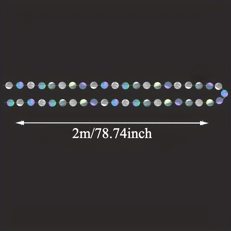 1pc Shimmering Iridescent Circ - مراجعة Tinsel Garland Decoration وسعره