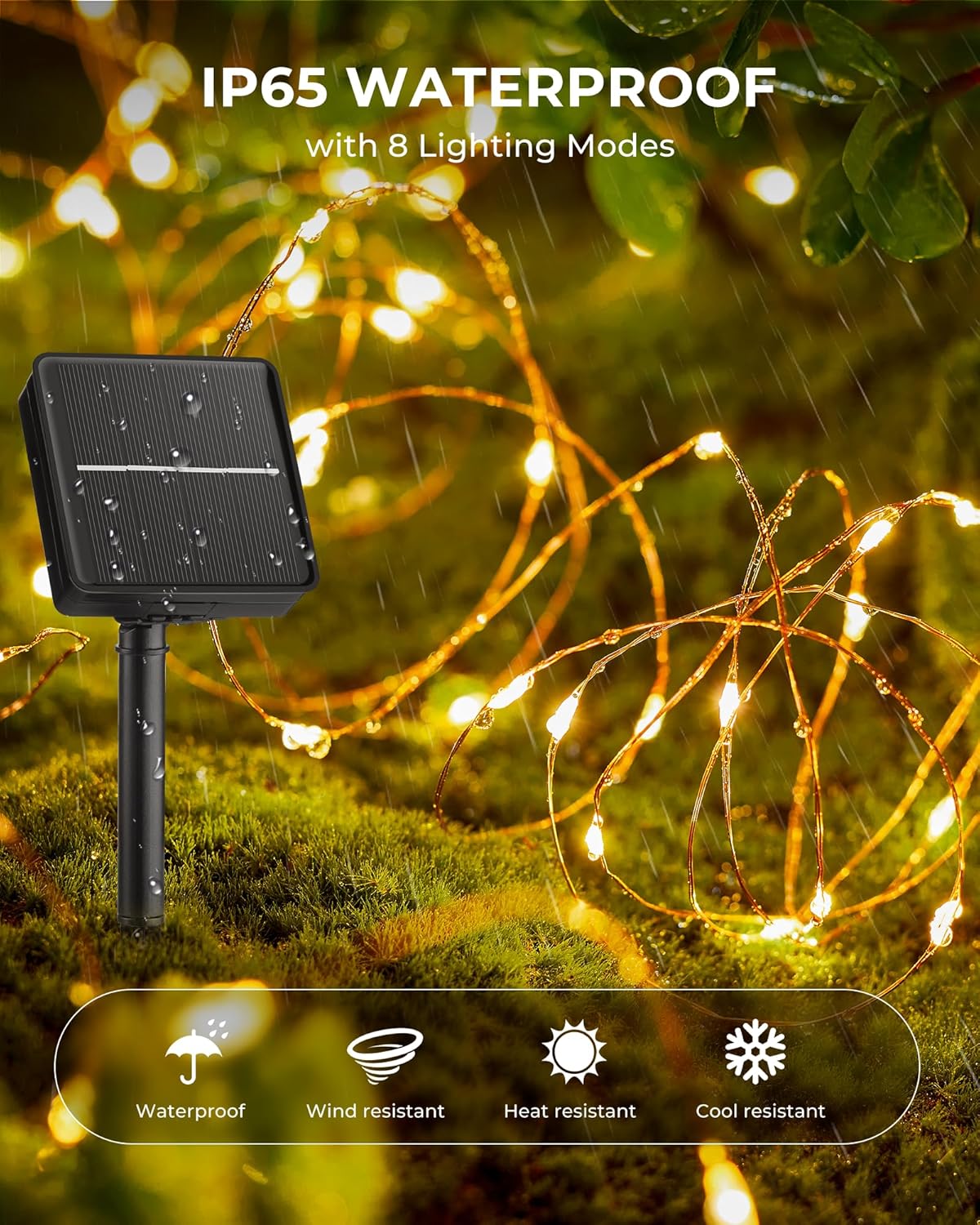 Solar Fairy Lights,33Ft 100 LE - مراجعة Led Fairy String Lights وسعره