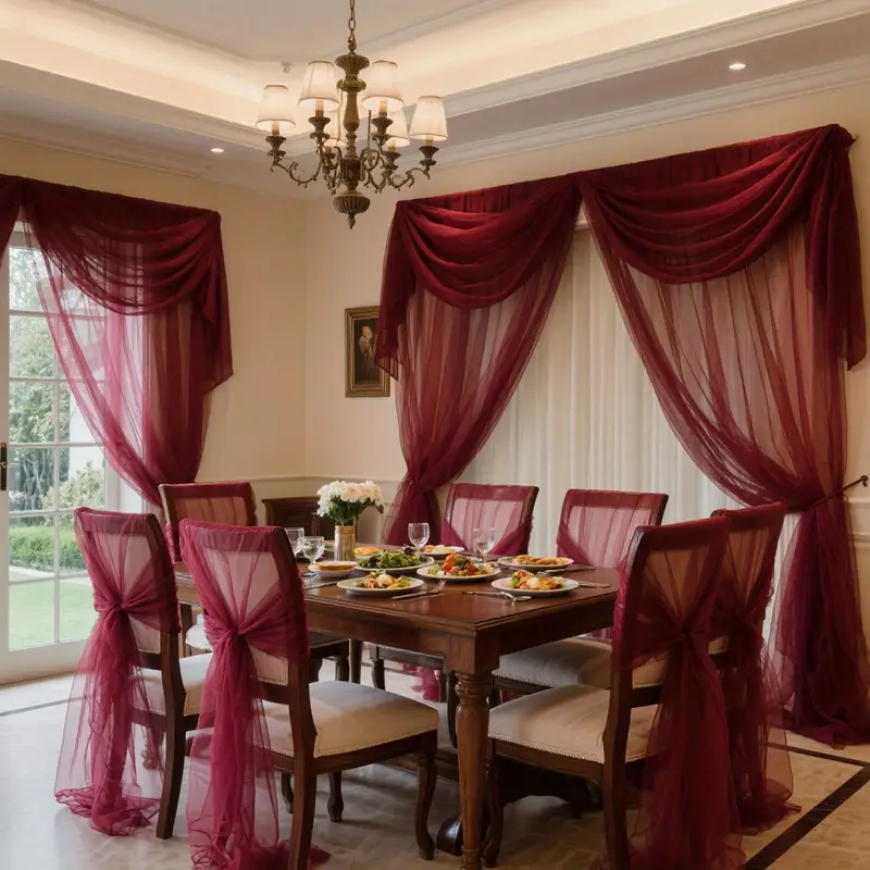 DIY Decoration Tulle Arch Drap - مراجعة Christmas Table Runner وسعره