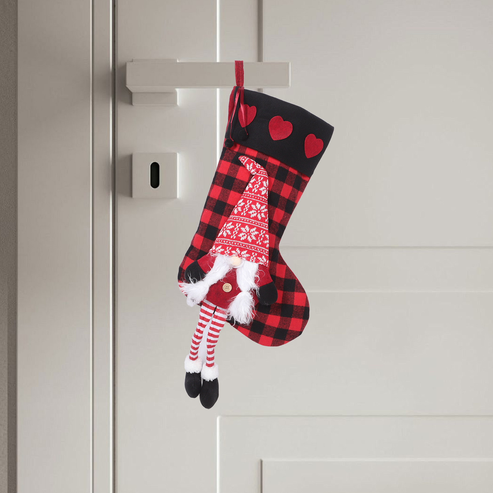 Plaid Christmas Stockings with - مراجعة Christmas Stocking Hanging وسعره