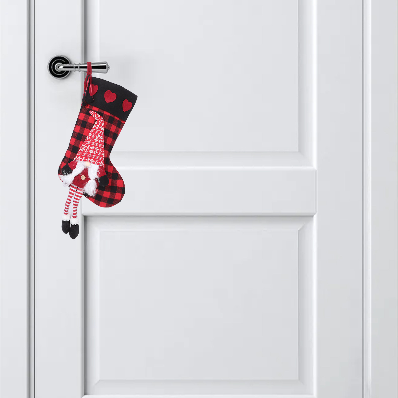 Plaid Christmas Stockings with - مراجعة Christmas Stocking Hanging وسعره