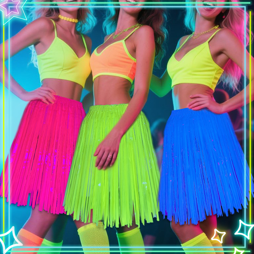 Neon Fluorescent Tinsel Skirt, - مراجعة Tinsel Garland Decoration وسعره