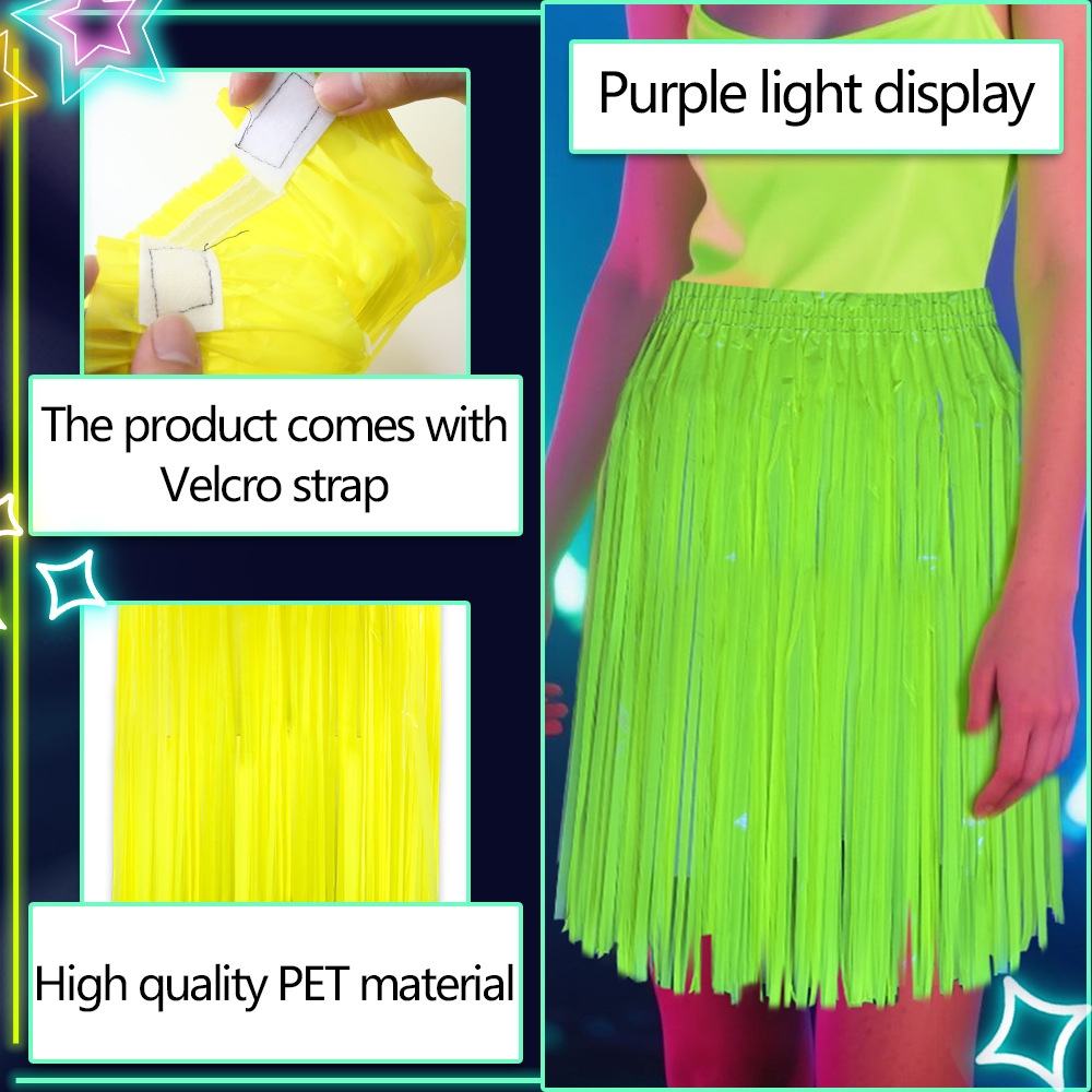 Neon Fluorescent Tinsel Skirt, - مراجعة Tinsel Garland Decoration وسعره