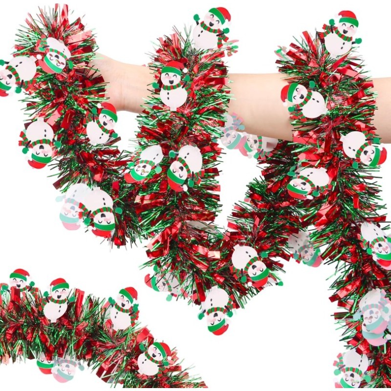 2M Red Green Christmas Tinsel  - مراجعة Tinsel Garland Decoration وسعره
