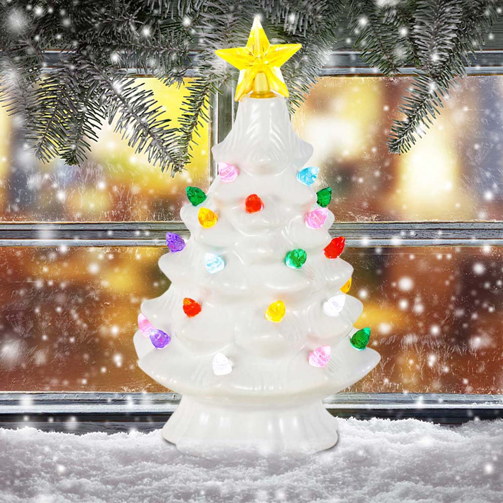 7 Inch Ceramic Christmas Villa - مراجعة Star Tree Topper وسعره