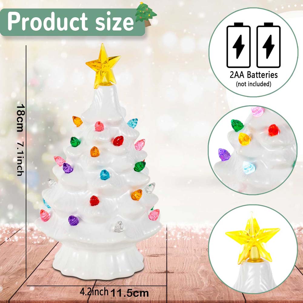 7 Inch Ceramic Christmas Villa - مراجعة Star Tree Topper وسعره