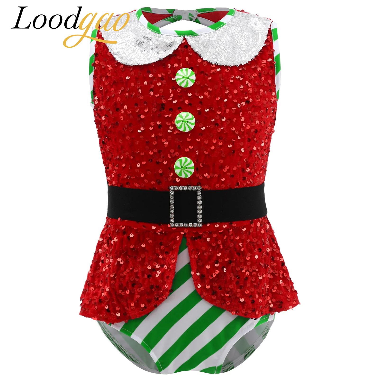 2025 Girls Christmas Leotard E - مراجعة Elf Costume Christmas وسعره