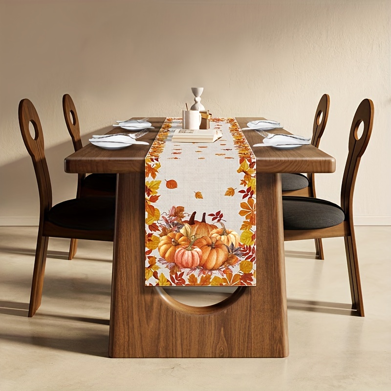 1pc Thanksgiving & Halloween T - مراجعة Christmas Table Runner وسعره