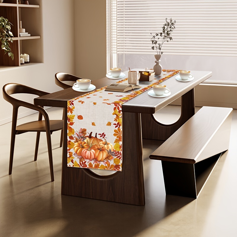 1pc Thanksgiving & Halloween T - مراجعة Christmas Table Runner وسعره