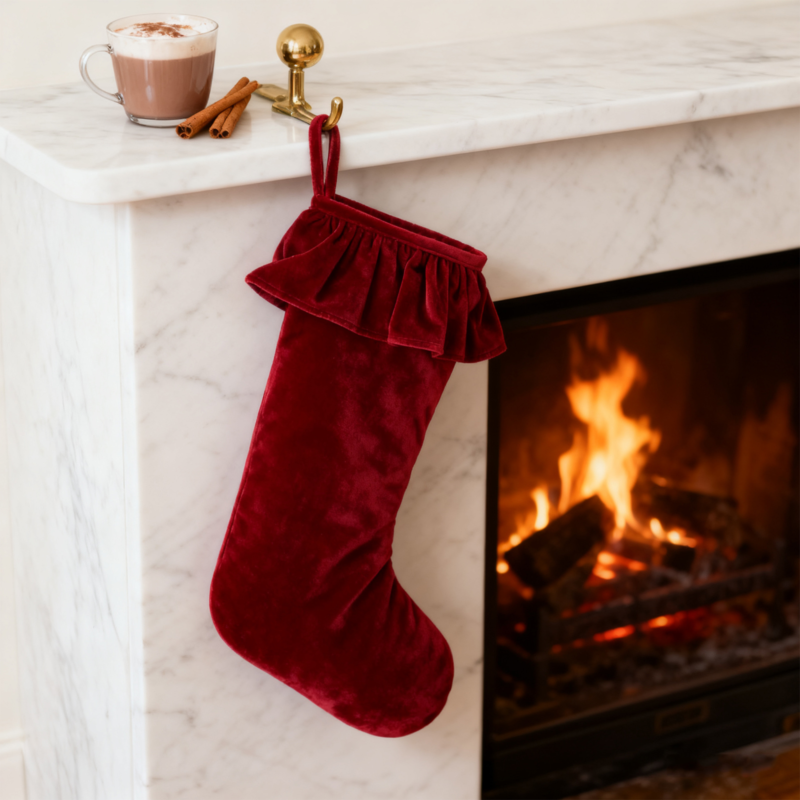 Velvet Christmas Stocking Holi - مراجعة Christmas Stocking Hanging وسعره
