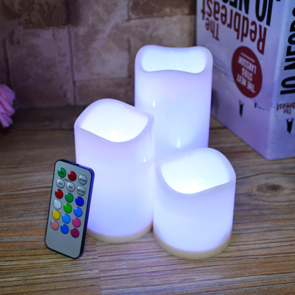 3pcs/ set LED Flameless Flicke - مراجعة Holiday Candle Set وسعره