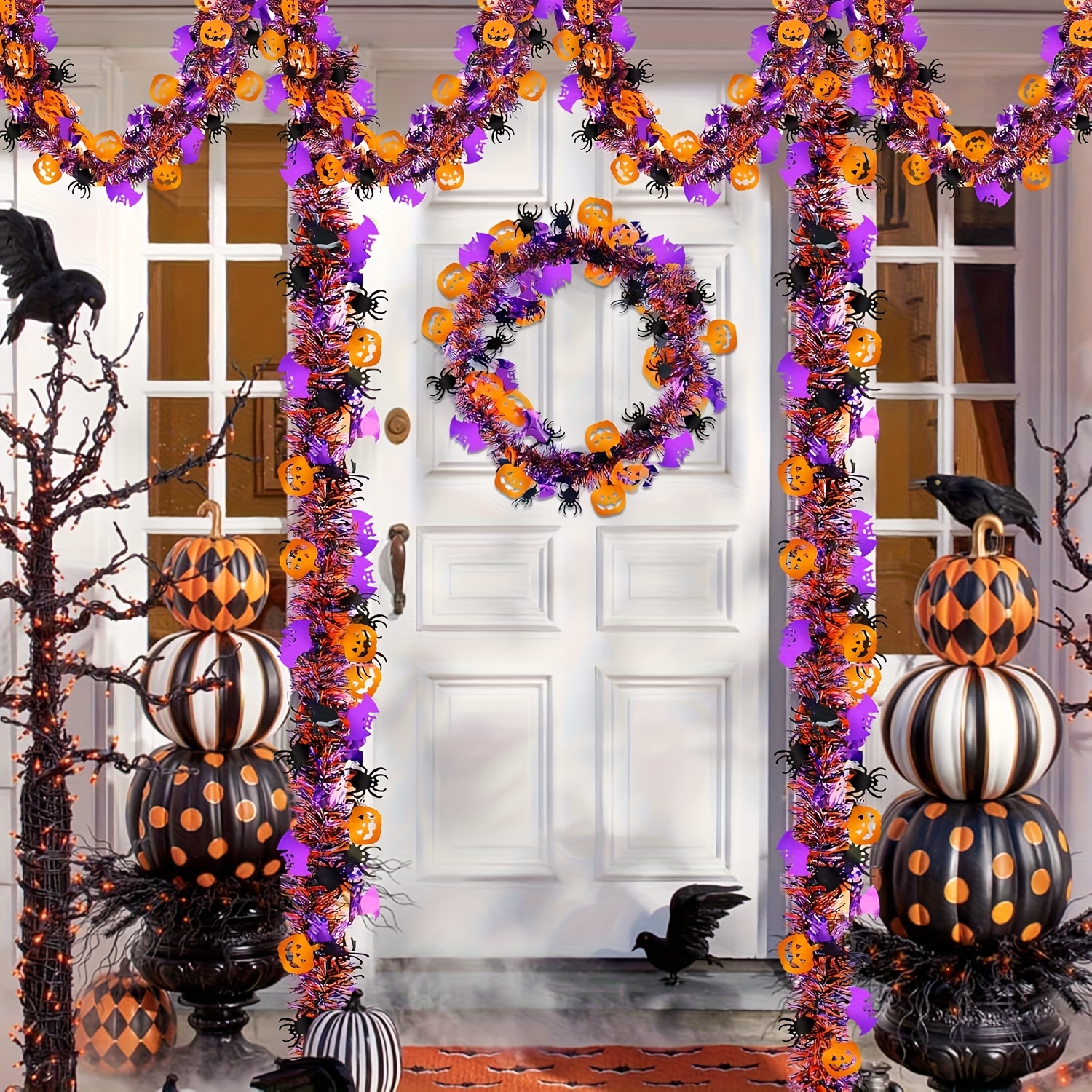 2Pcs 2m Halloween Tinsel Garla - مراجعة Tinsel Garland Decoration وسعره