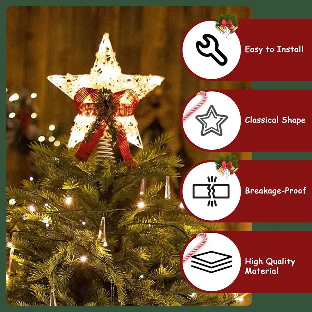 Christmas Tree LED Star Tree T - مراجعة Star Tree Topper وسعره