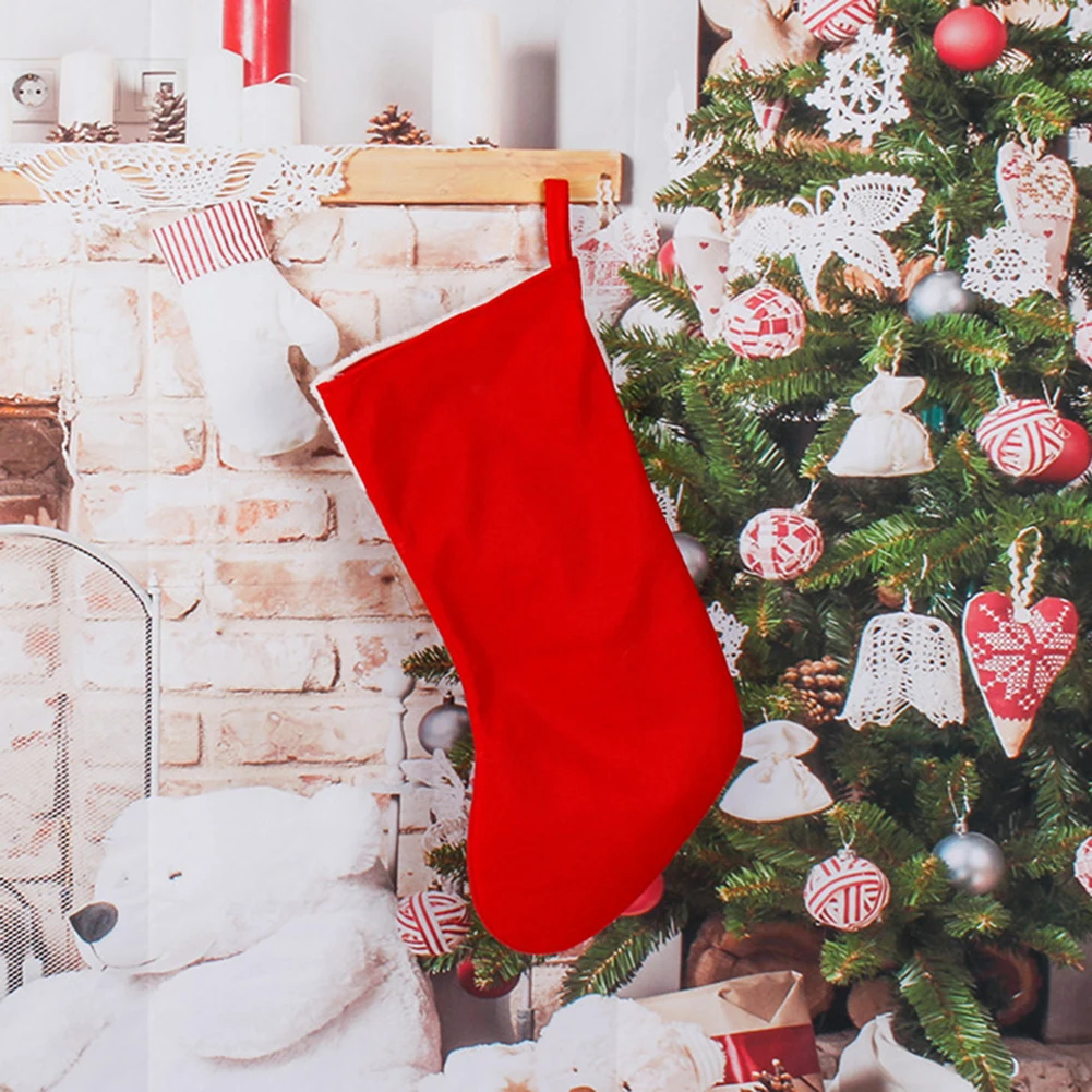 Christmas Plush Santa Claus Fa - مراجعة Christmas Stocking Hanging وسعره