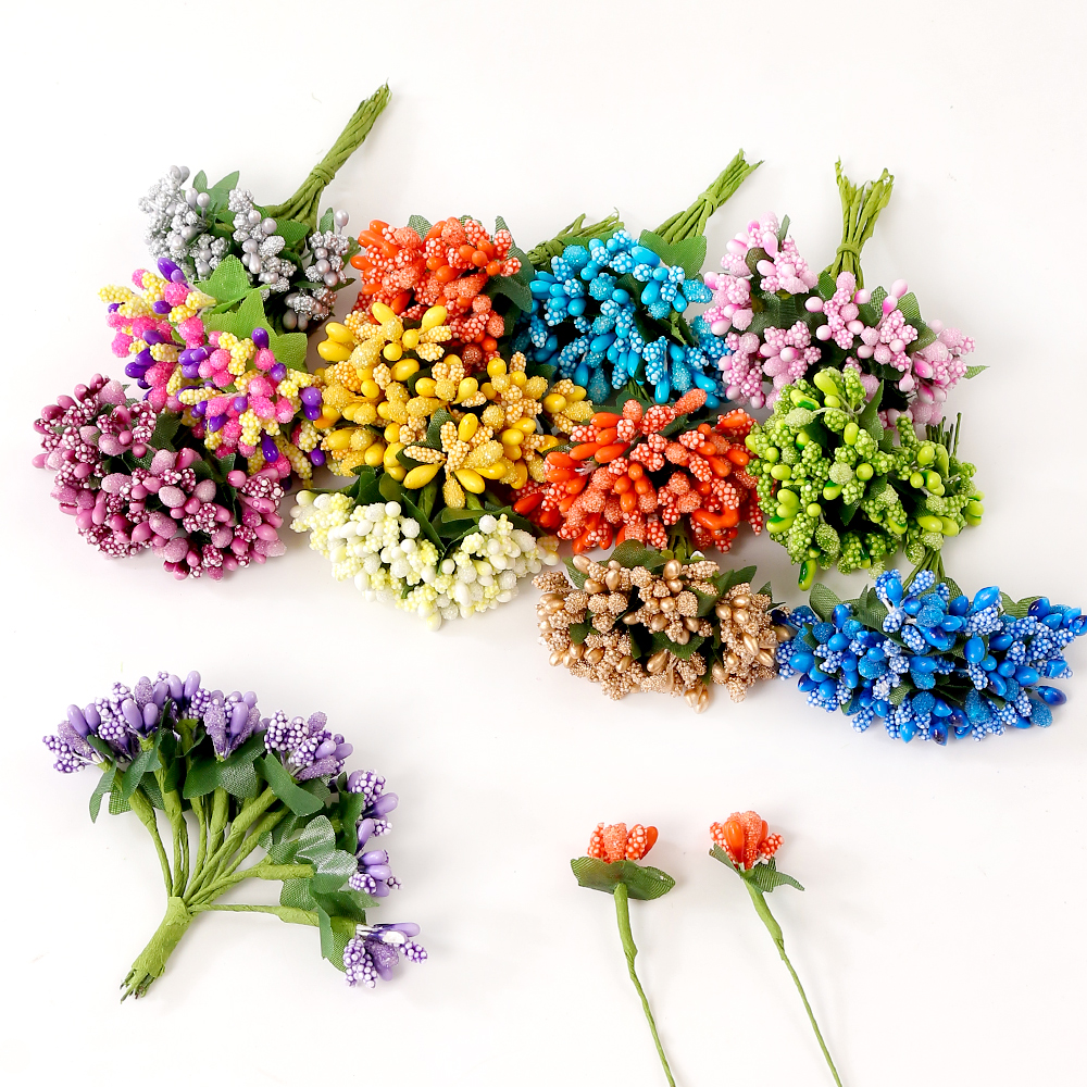 12Pcs/Lot Artificial Flower Be - مراجعة Christmas Wreath Fake وسعره