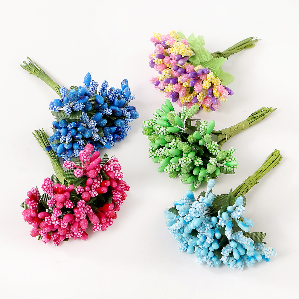 12Pcs/Lot Artificial Flower Be - مراجعة Christmas Wreath Fake وسعره