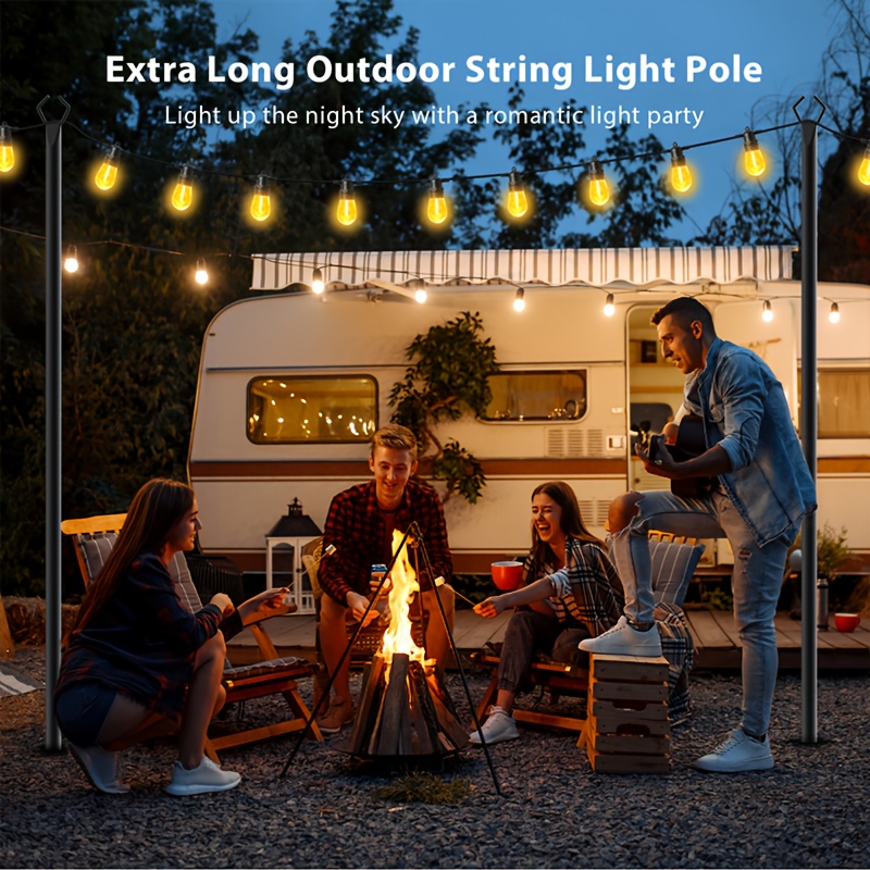 6pcs Metal Light Poles, 8.9ft  - مراجعة Christmas Lights Outdoor وسعره