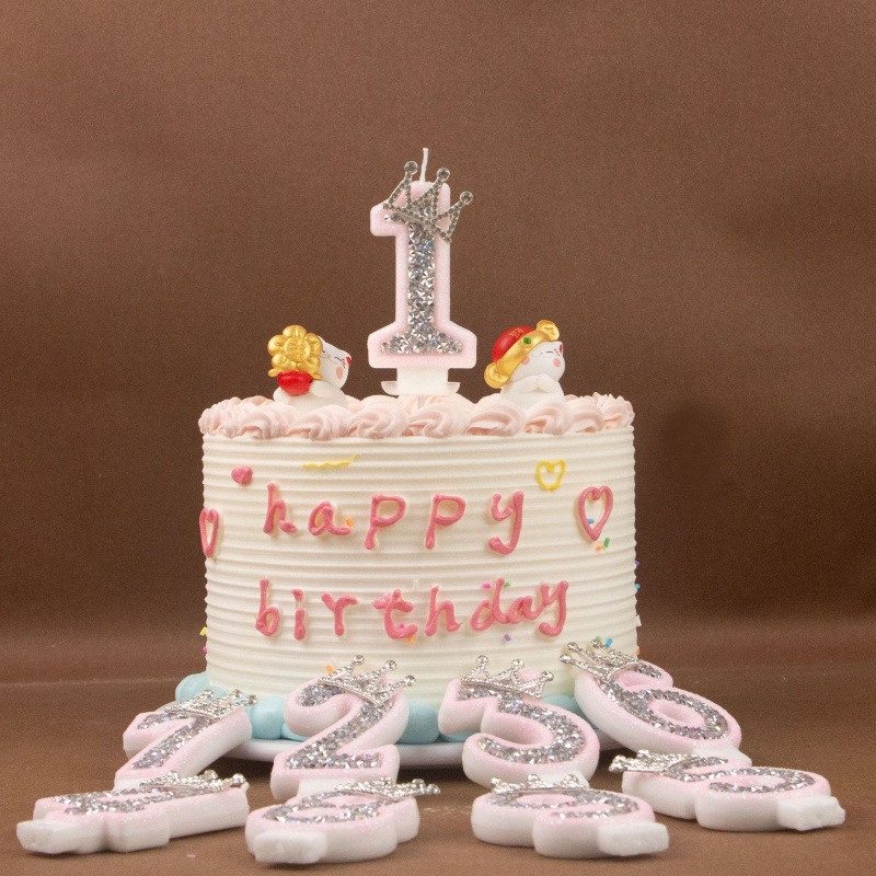 Digital Candles 0-9 Pink Silve - مراجعة Holiday Candle Set وسعره