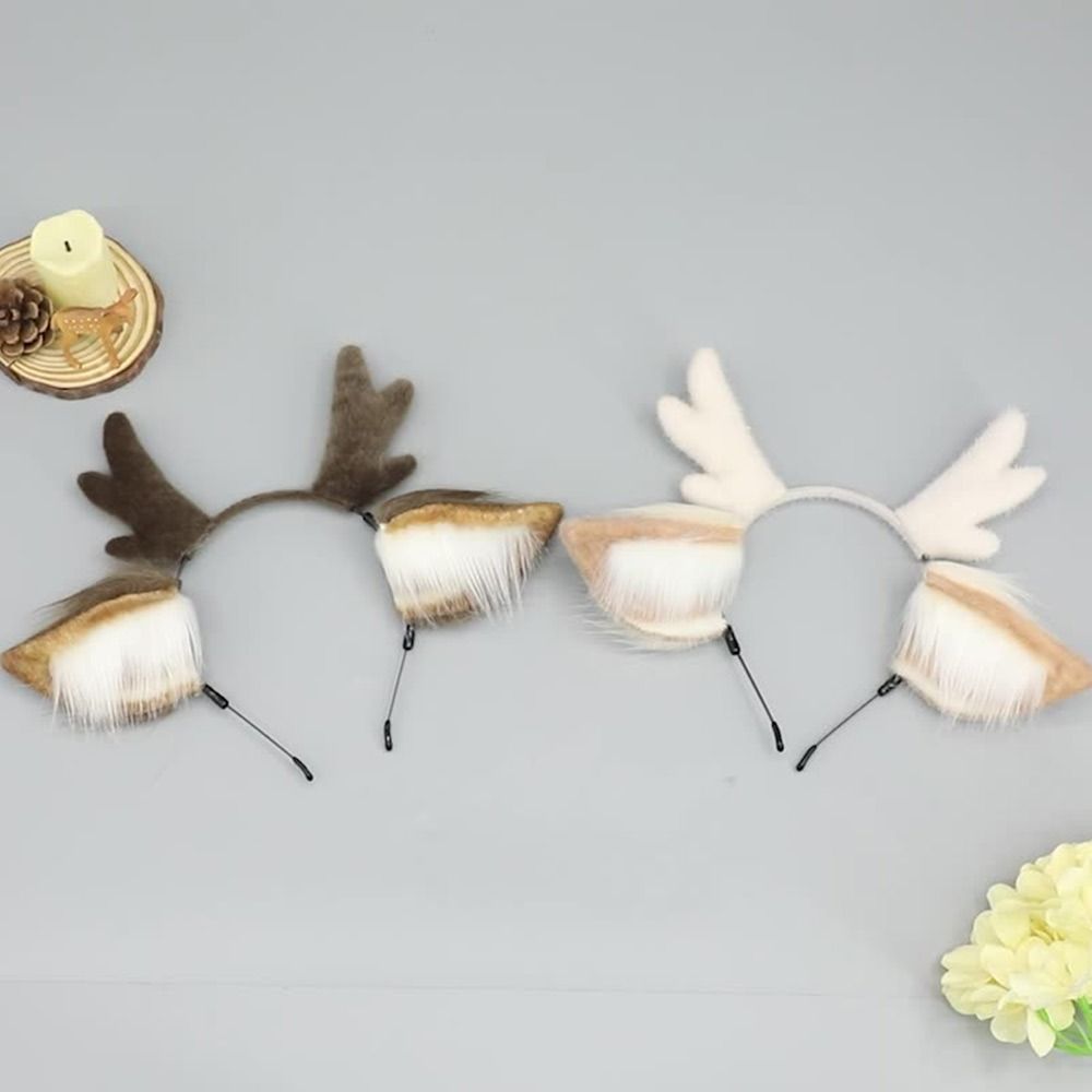 Deer Ears Reindeer Antler Head - مراجعة Reindeer Antlers Headband وسعره