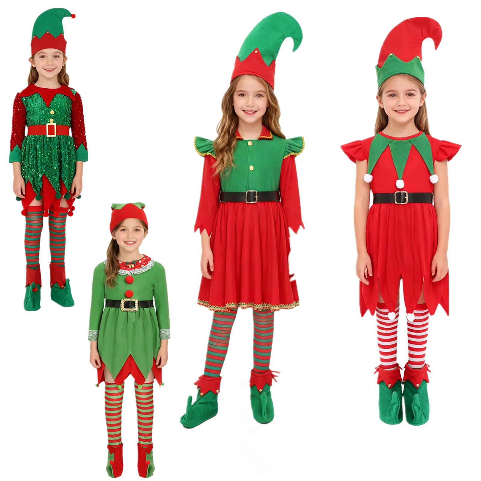 Elf Girl Christmas Costume San - مراجعة Elf Costume Christmas وسعره