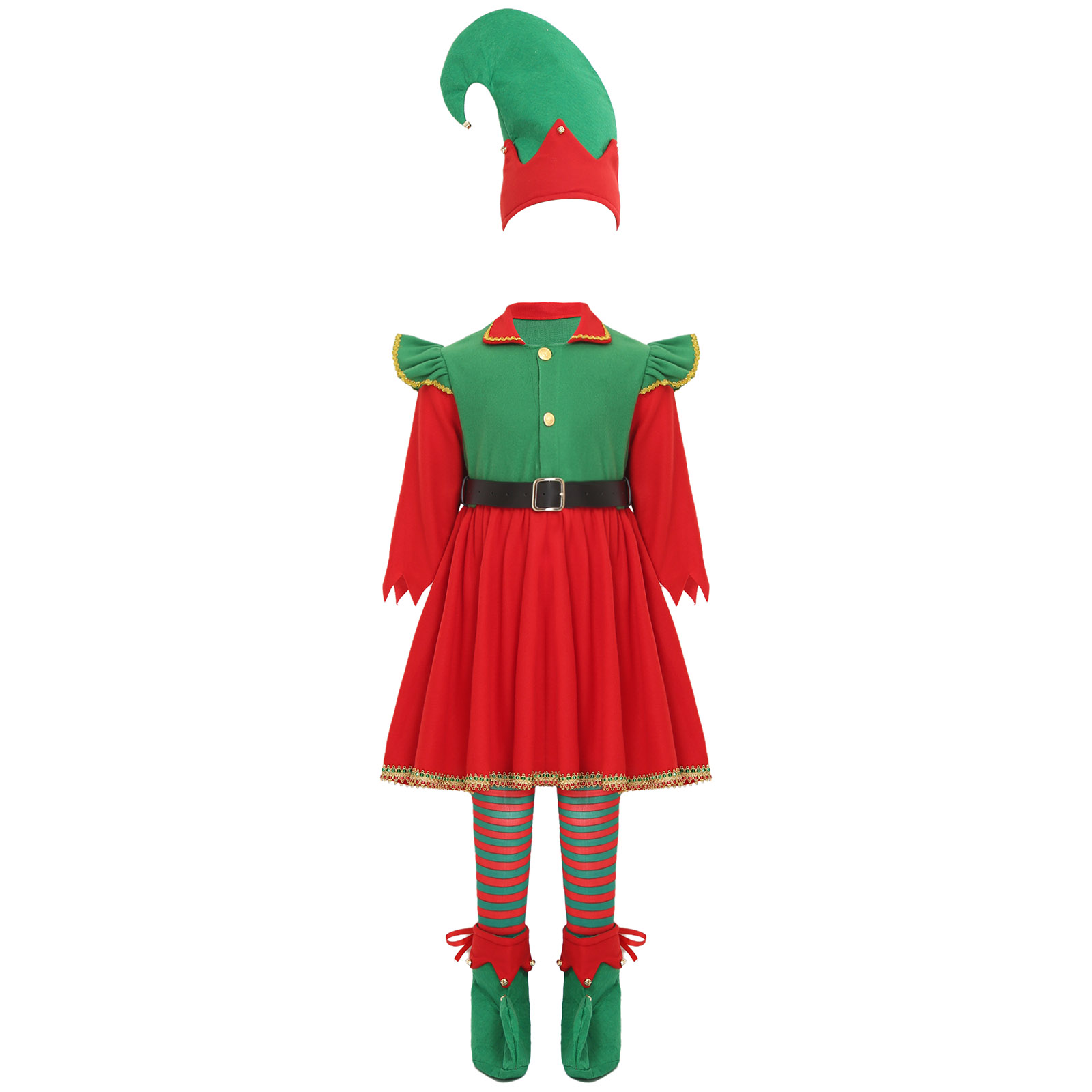 Elf Girl Christmas Costume San - مراجعة Elf Costume Christmas وسعره