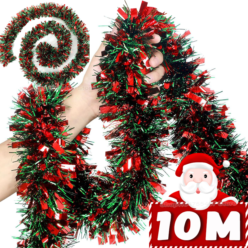 2/10M Christmas Tinsel Garland - مراجعة Tinsel Garland Decoration وسعره