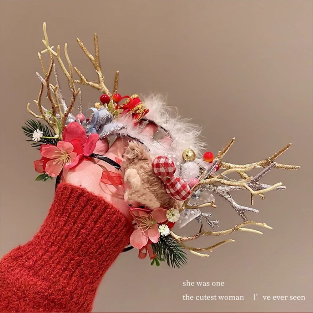 Plush LED Christmas Headband G - مراجعة Reindeer Antlers Headband وسعره
