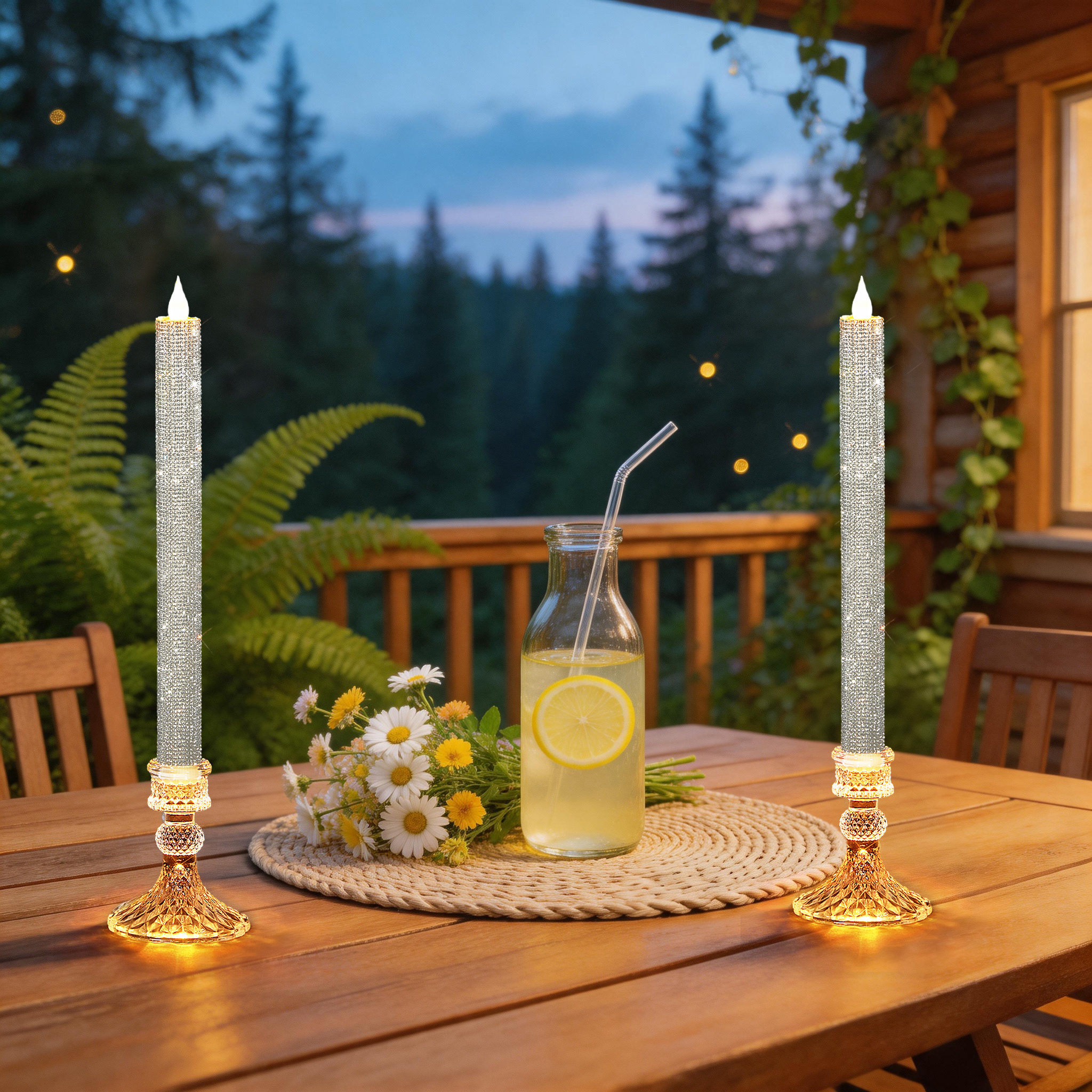 Flameless Taper Candle Set of  - مراجعة Holiday Candle Set وسعره