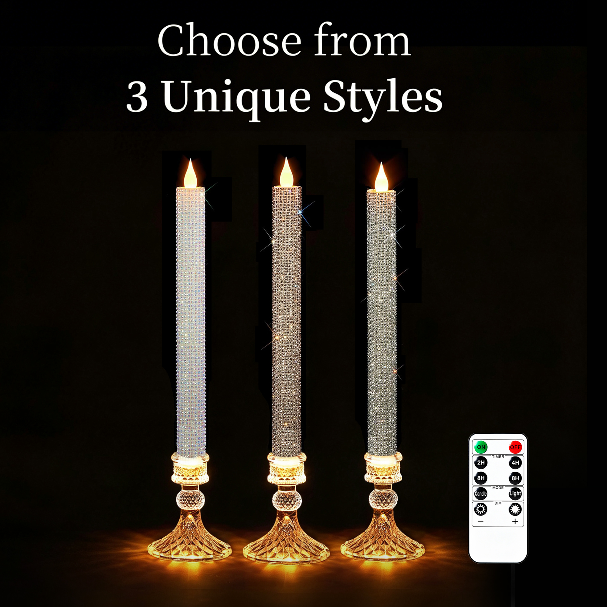 Flameless Taper Candle Set of  - مراجعة Holiday Candle Set وسعره