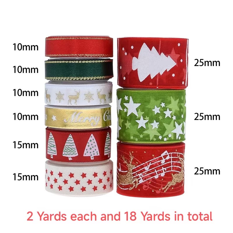 9pcs Christmas Ribbons Set Fes - مراجعة Gift Box Wrap Set وسعره