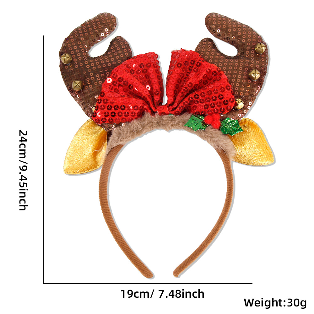 1 Piece/5Pcs Funny Santa Claus - مراجعة Reindeer Antlers Headband وسعره
