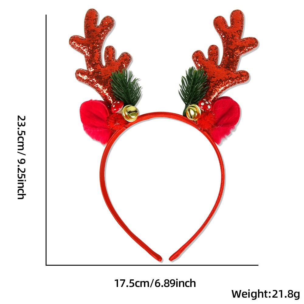 1 Piece/5Pcs Funny Santa Claus - مراجعة Reindeer Antlers Headband وسعره