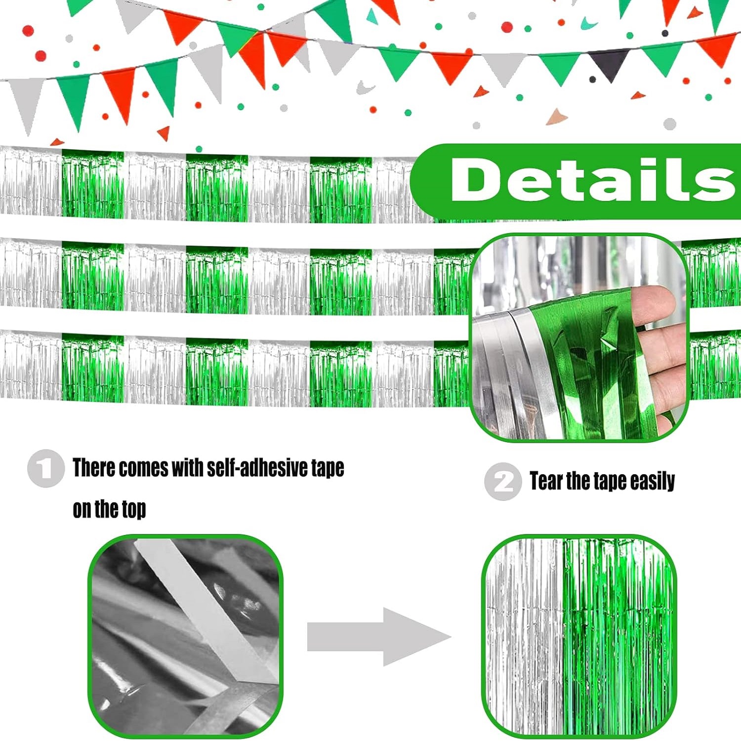 4 Pcs St Patrick Party Decorat - مراجعة Tinsel Garland Decoration وسعره