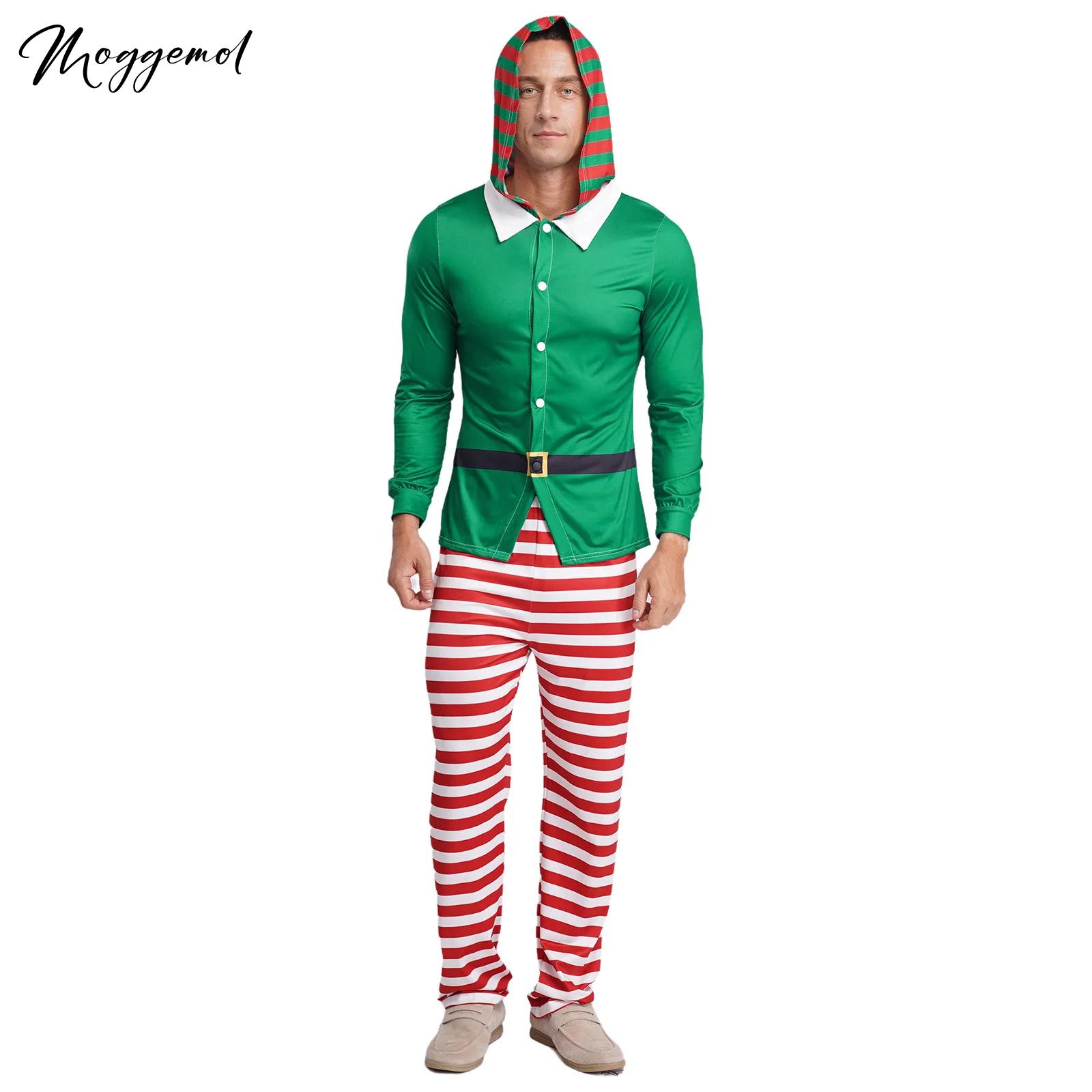Mens Christmas Elf Pajamas Par - مراجعة Elf Costume Christmas وسعره