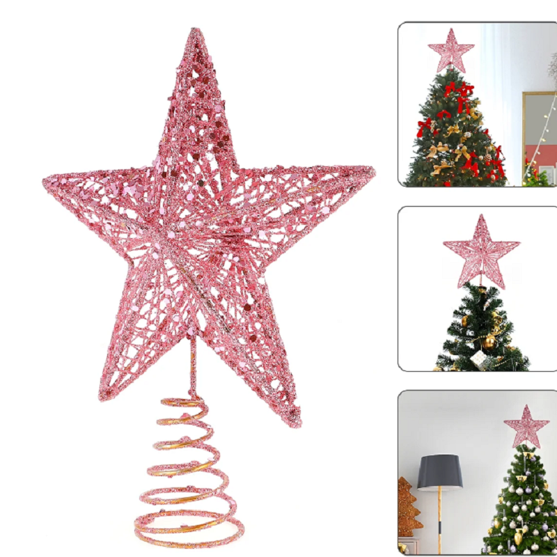 Christmas Pink Pentagon Top St - مراجعة Star Tree Topper وسعره