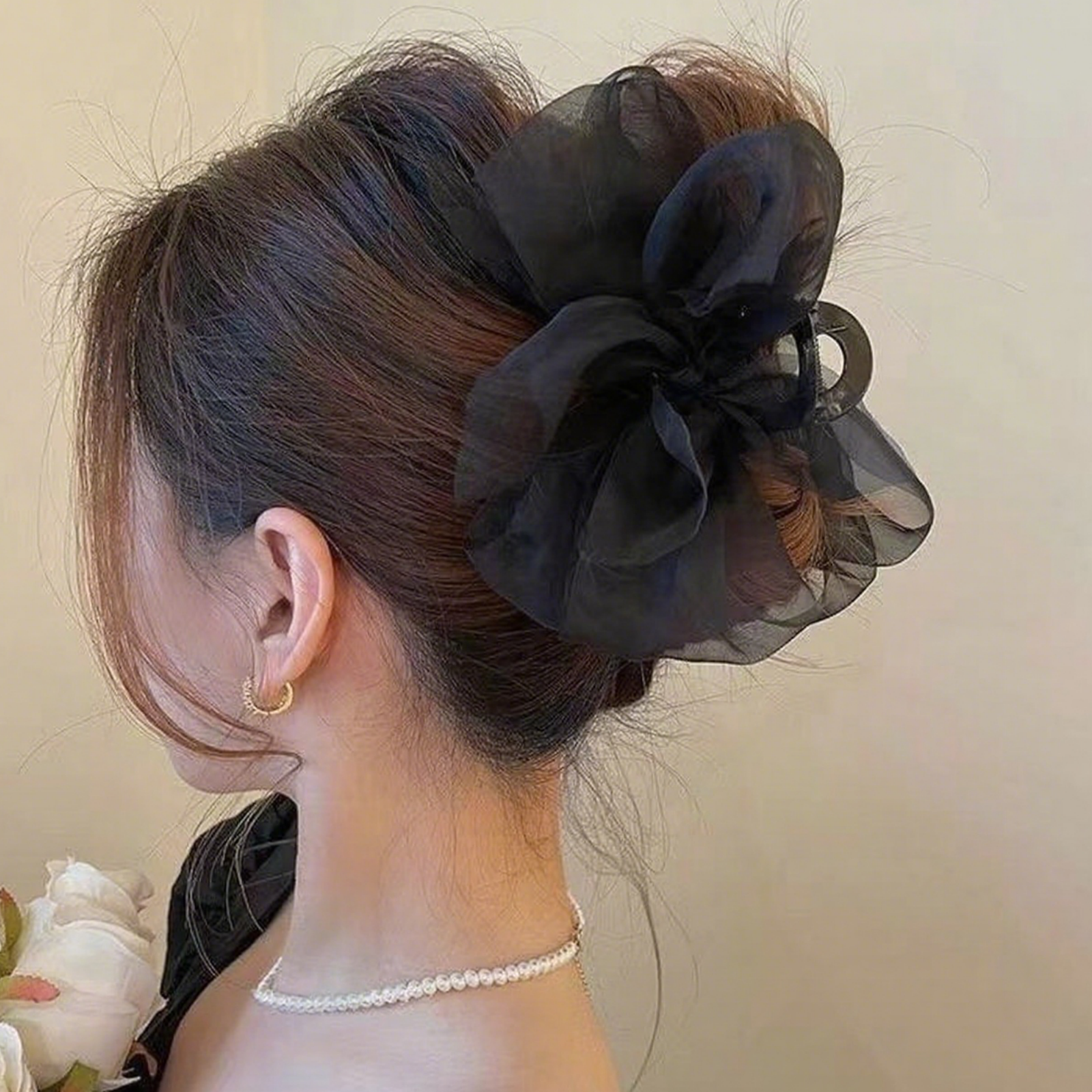 1PCFashion Mesh Tulle Large Bo - مراجعة Ribbon Bow Gift وسعره