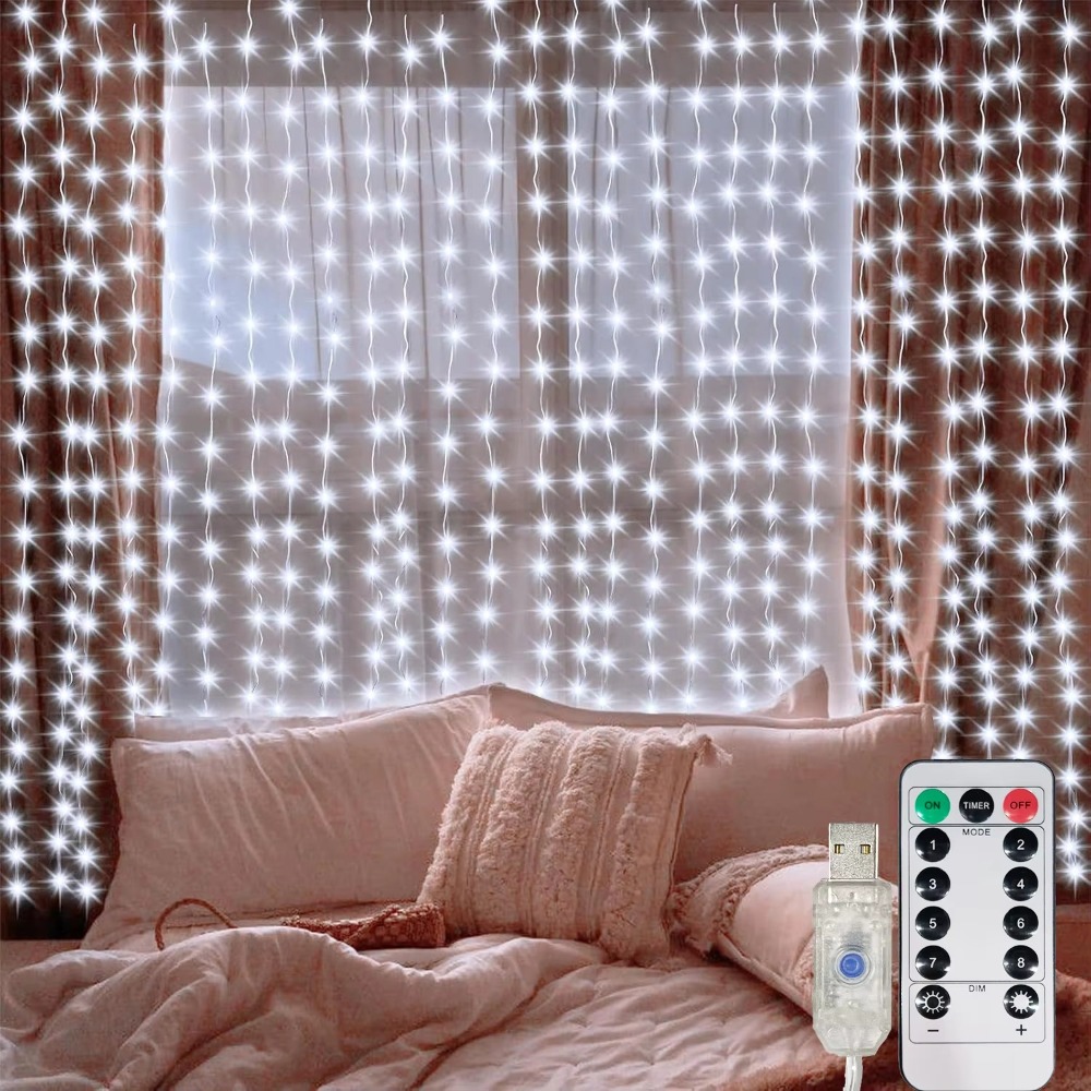 LED Curtain String Lights Garl - مراجعة Led Fairy String Lights وسعره