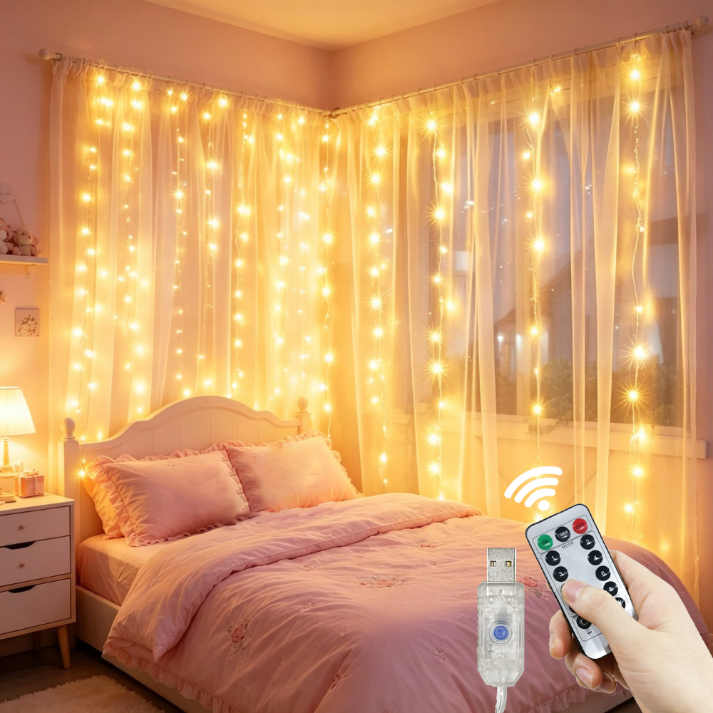 LED Curtain String Lights Garl - مراجعة Led Fairy String Lights وسعره