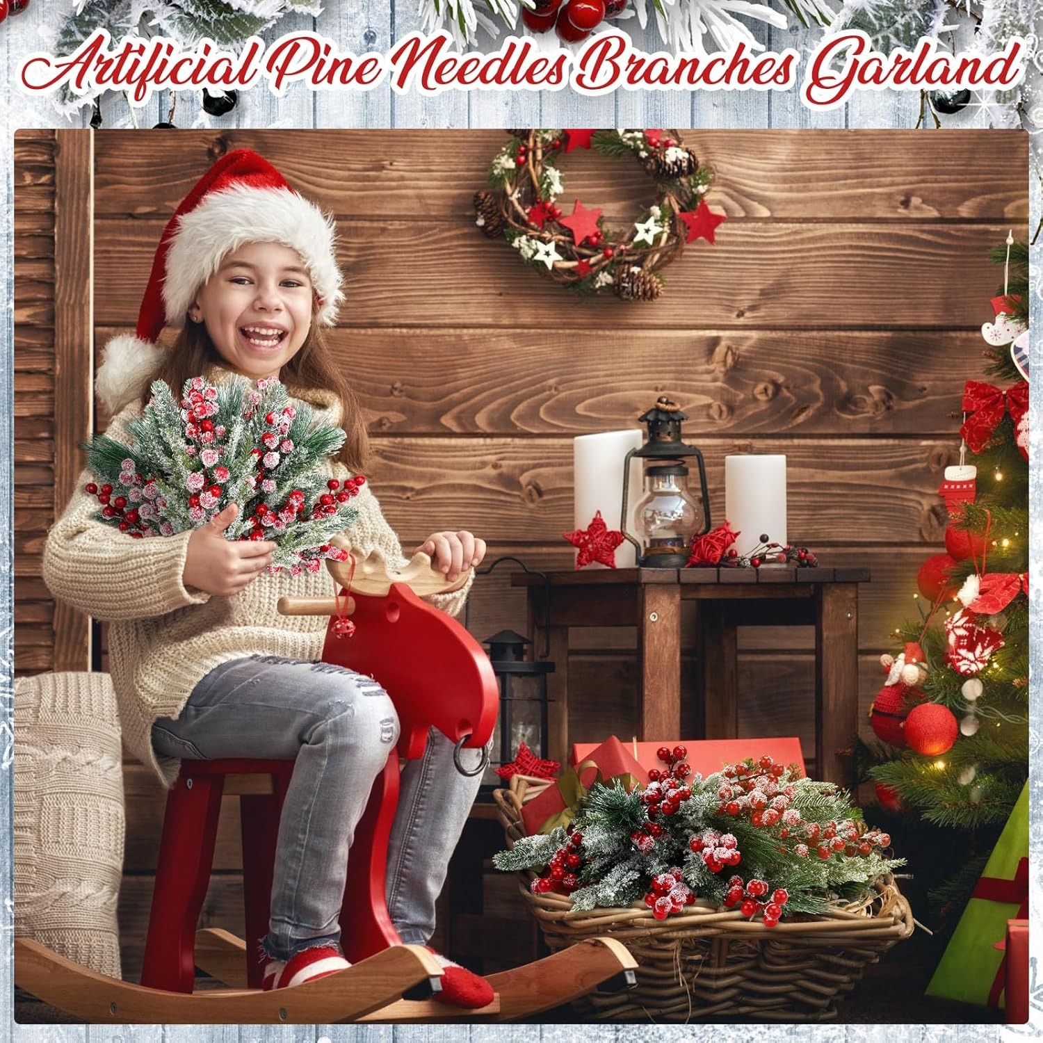 Artificial Snow White Pine Bra - مراجعة Christmas Wreath Fake وسعره