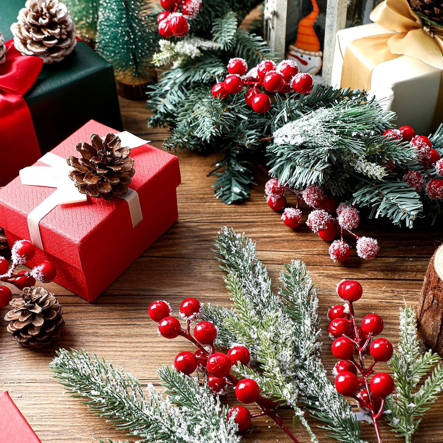 Artificial Snow White Pine Bra - مراجعة Christmas Wreath Fake وسعره