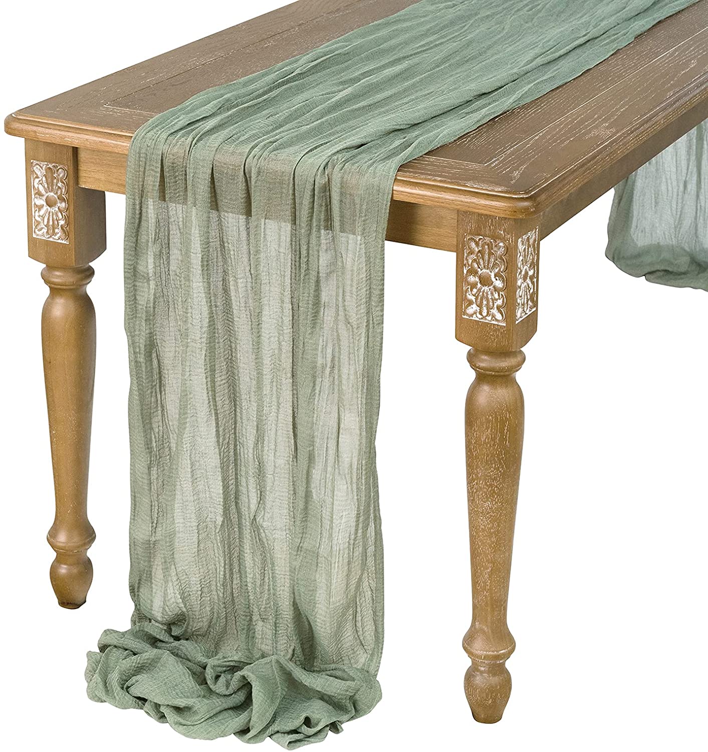 Semi-Sheer Gauze Wedding Party - مراجعة Christmas Table Runner وسعره