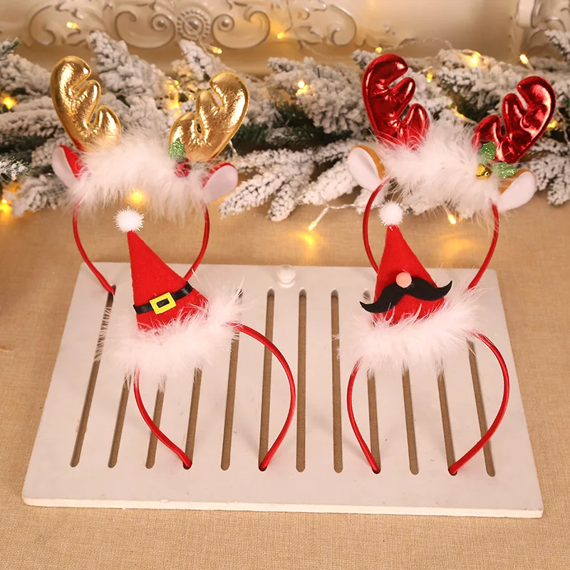Fashion Christmas Red Bows Hea - مراجعة Reindeer Antlers Headband وسعره