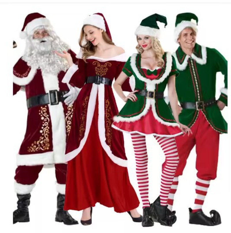 Santa Claus Costume Women Men  - مراجعة Elf Costume Christmas وسعره
