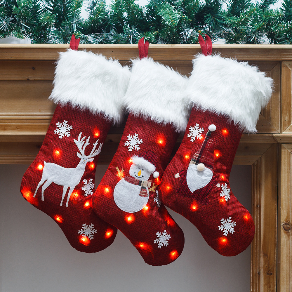Christmas Socks With Led Light - مراجعة Christmas Stocking Hanging وسعره