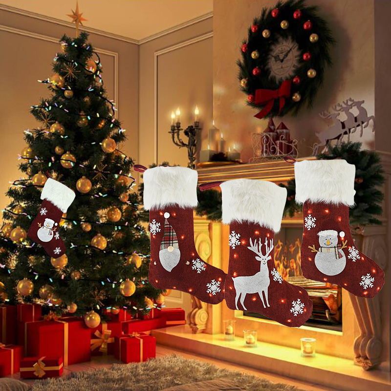 Christmas Socks With Led Light - مراجعة Christmas Stocking Hanging وسعره