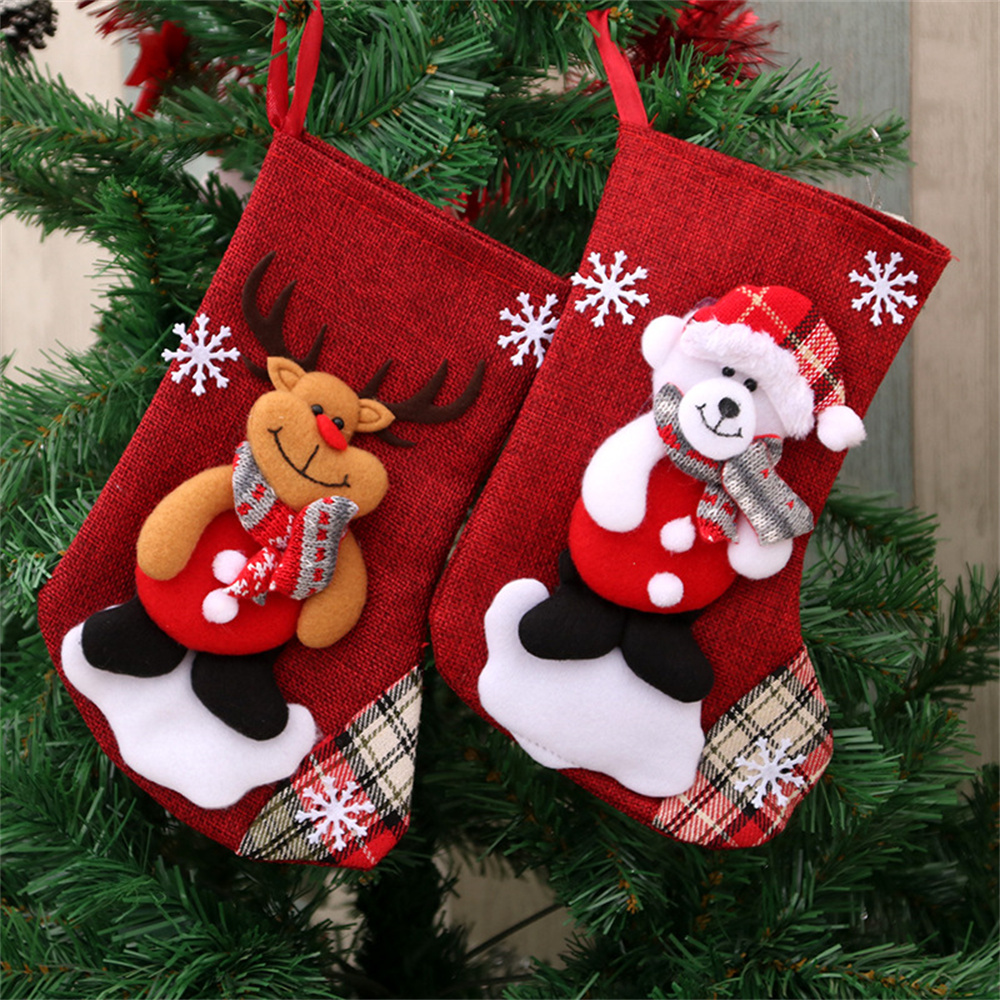 Linen Christmas Stockings Gift - مراجعة Christmas Stocking Hanging وسعره