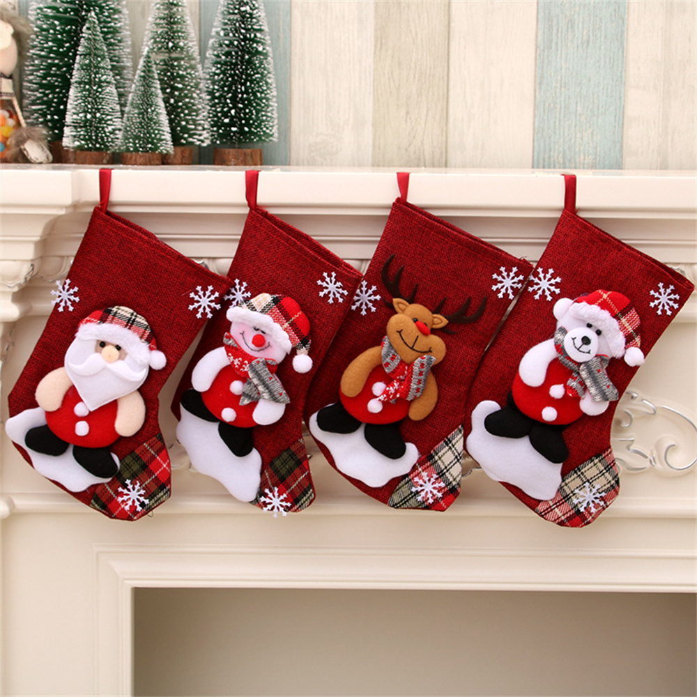 Linen Christmas Stockings Gift - مراجعة Christmas Stocking Hanging وسعره