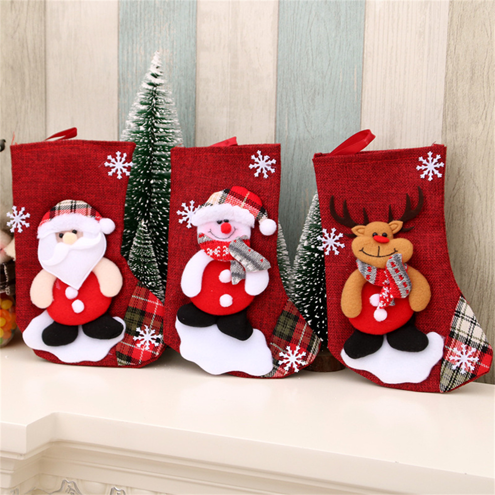 Linen Christmas Stockings Gift - مراجعة Christmas Stocking Hanging وسعره