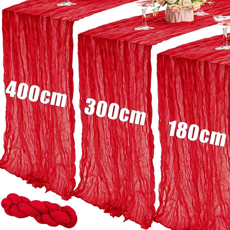 1.8/3/4M Long Red Table Runner - مراجعة Christmas Table Runner وسعره