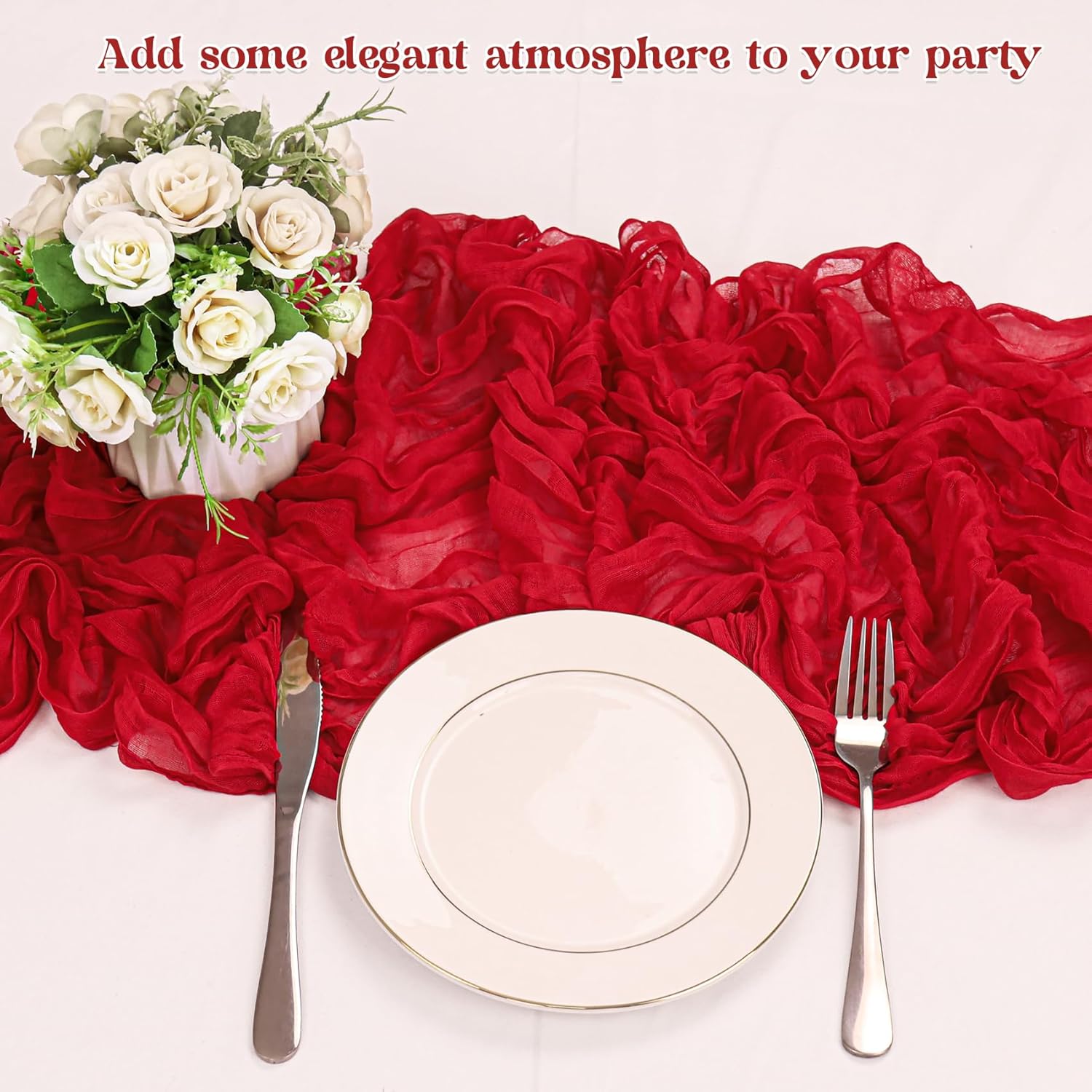1.8/3/4M Long Red Table Runner - مراجعة Christmas Table Runner وسعره